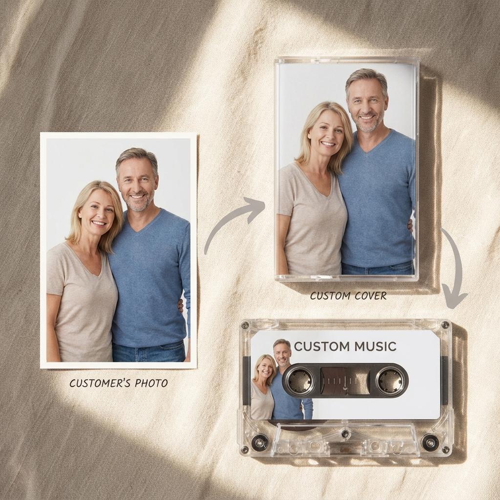 Personalized Mixtape Cassette – Romantic Couple Gift for Anniversary with Your Music